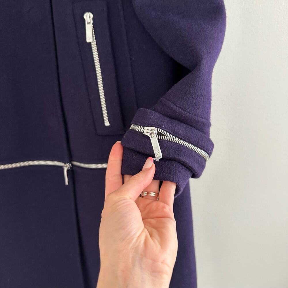 Diane Von Furstenberg 1,2,3 Coat in Royal Navy M - Picture 4 of 15